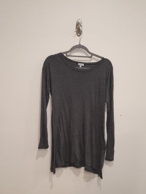 Splendid Lightweight Long Sleeve Women's Top - Charcoal Grey Size Large